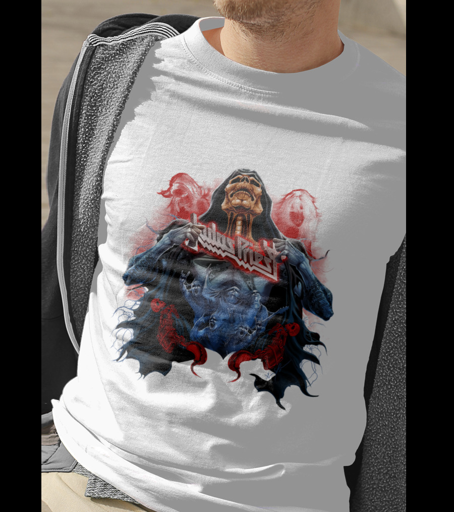 Judas Priest DH 89 Screaming For Vengeance Skeleton T-Shirt