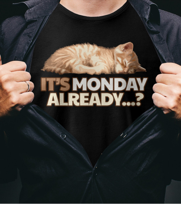 It's Monday Already Lazy Cat Monday Blues T-Shirt