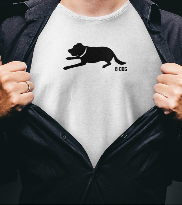 B Dog Silhouette Relaxing Day T-Shirt