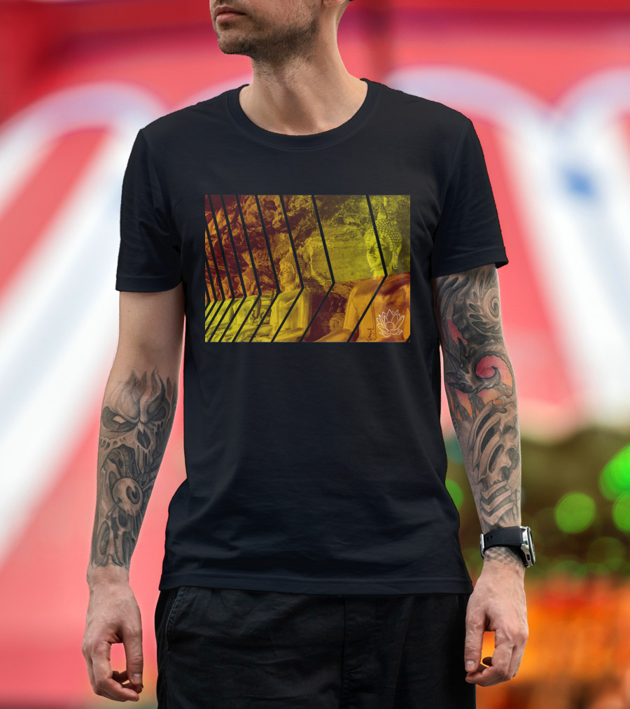 Lotus Buddha Gold Reflection T-Shirt