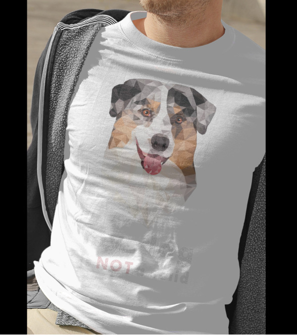 Geometric Polygonal Dog Art With Text 'My Dog Is NOT A Solid' T-Shirt