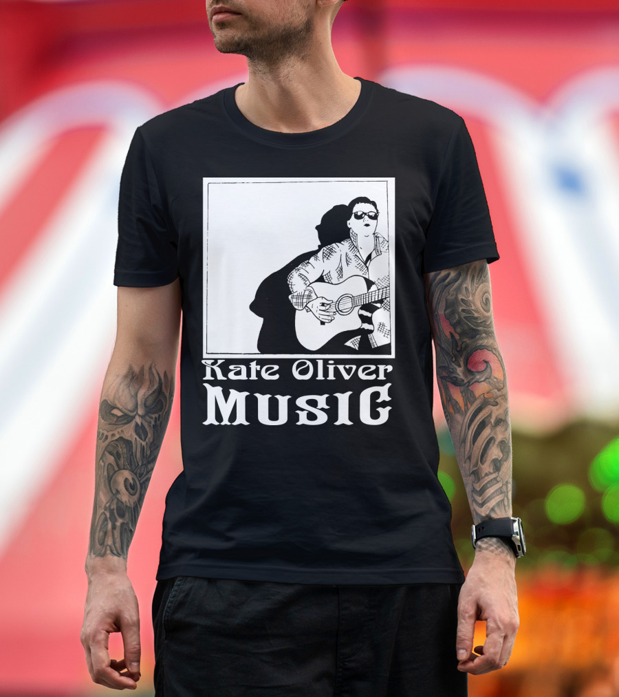 Kate Oliver Acoustic Music Style Guitarist T-Shirt
