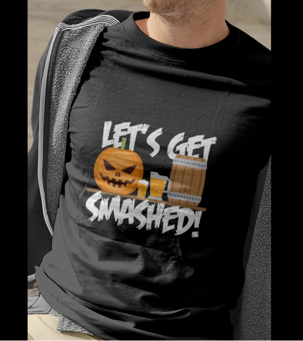 Let's Get Smashed Pumpkin Beer Barrel T-Shirt