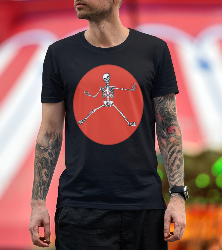 Skeleton Jumping Jack Fitness T-Shirt