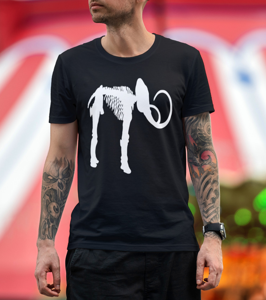 Mammoth Ice Age Skeleton Vintage Fossil T-Shirt