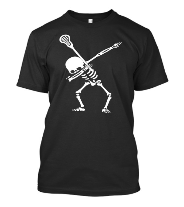 Lacrosse Skeleton Dabbing Dab Dance Pose T-Shirt