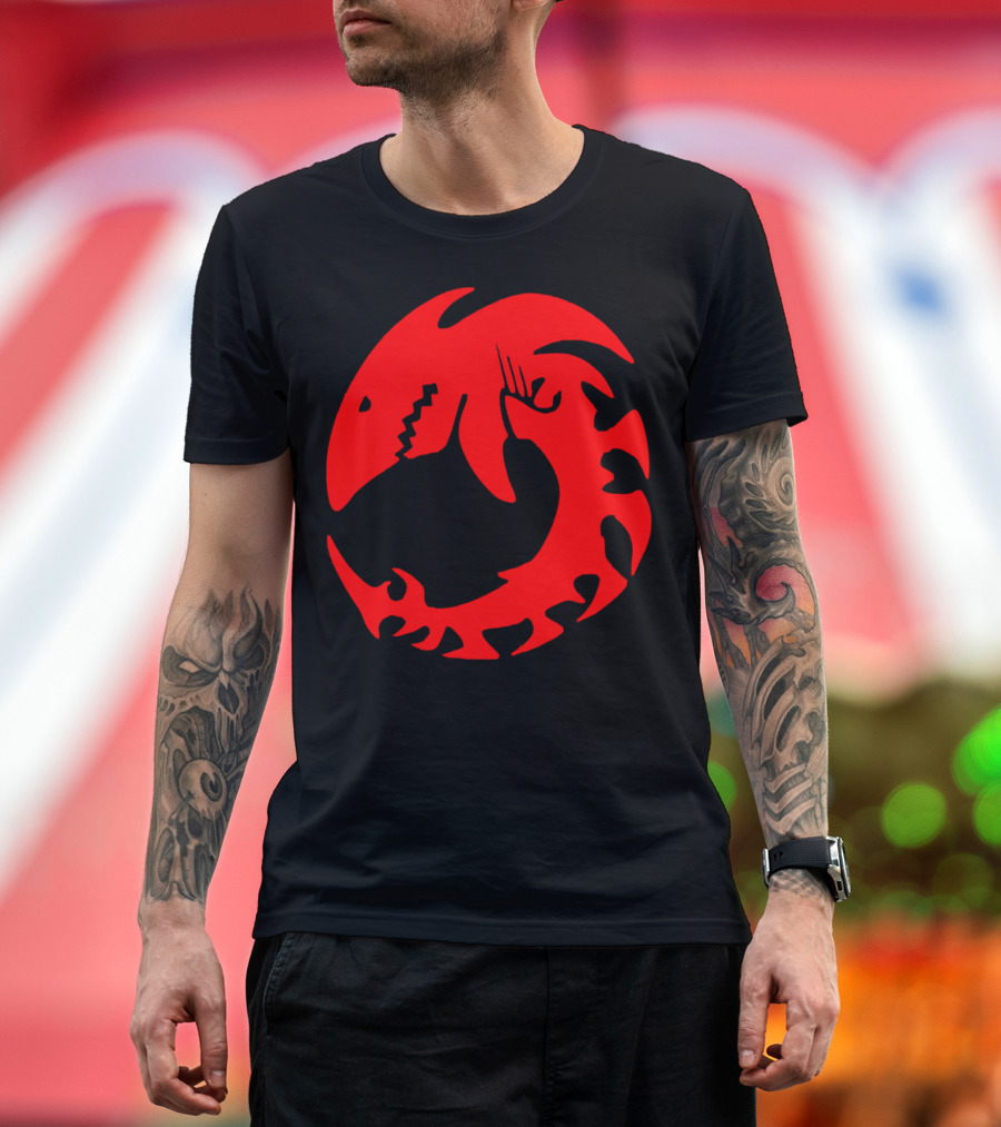 Skeleton Shark Spiral Symbol Native T-Shirt