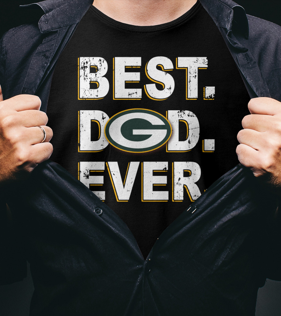 Best Dad Ever Packers Logo Gift Idea T-Shirt