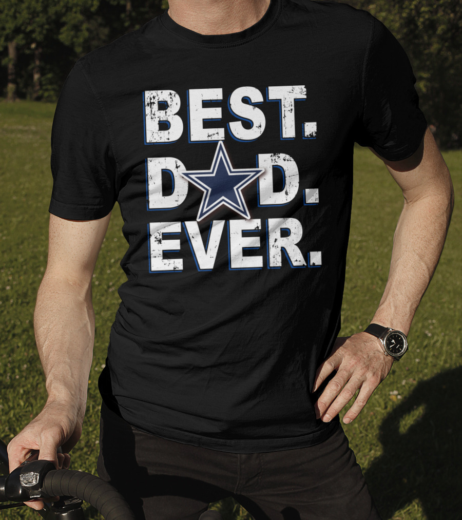 Best Dad Ever Cowboys Star T-Shirt