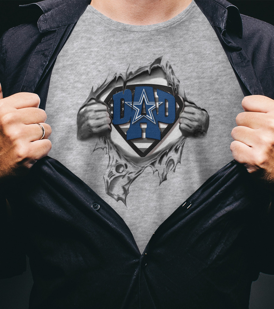 Superdad Dad Dallas Cowboys Star Shield T-Shirt