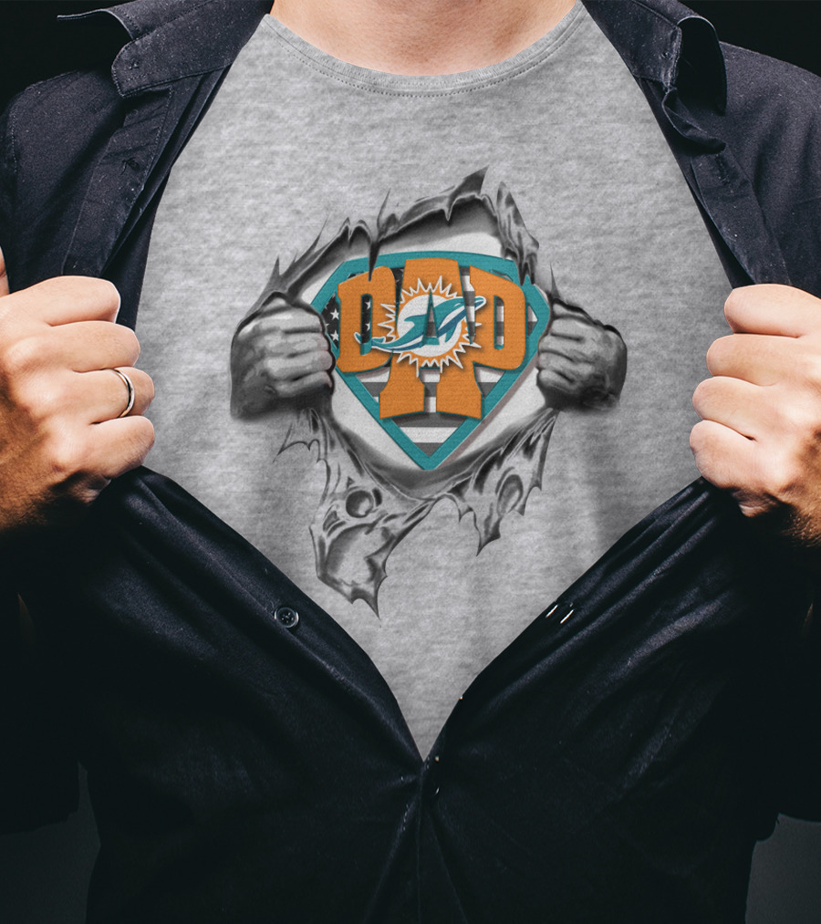Miami Dolphins Superdad Hero T-Shirt