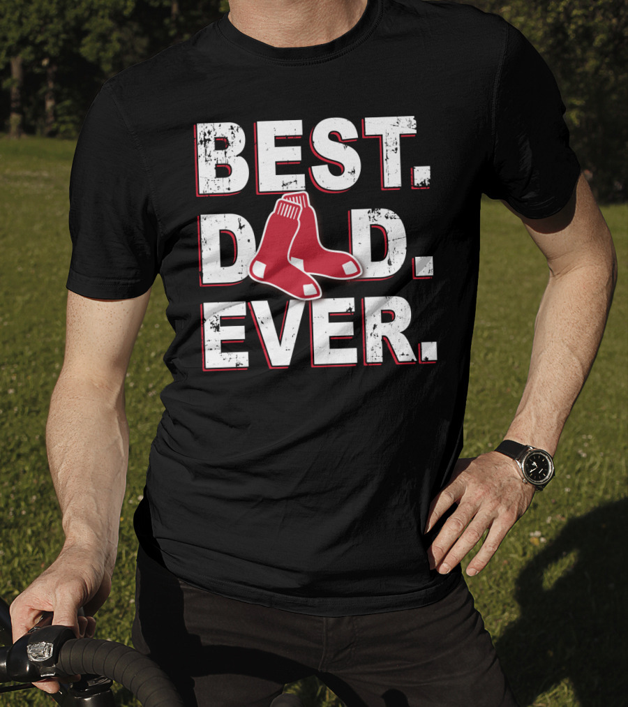 Best Dad Ever Red Sox Socks T-Shirt