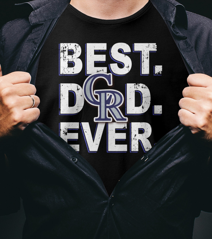 Best Dad Ever Rockies Colorado Rockies T-Shirt