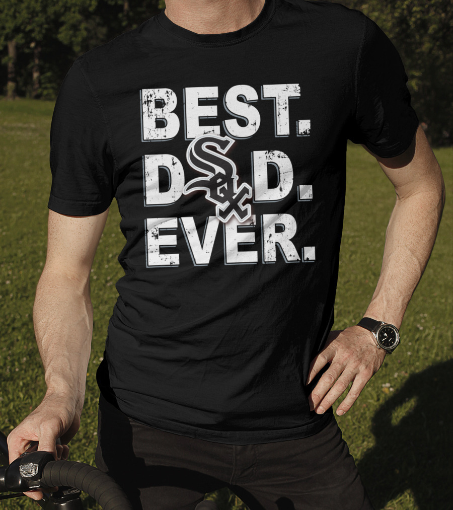 Best Dad Ever White Sox Logo T-Shirt