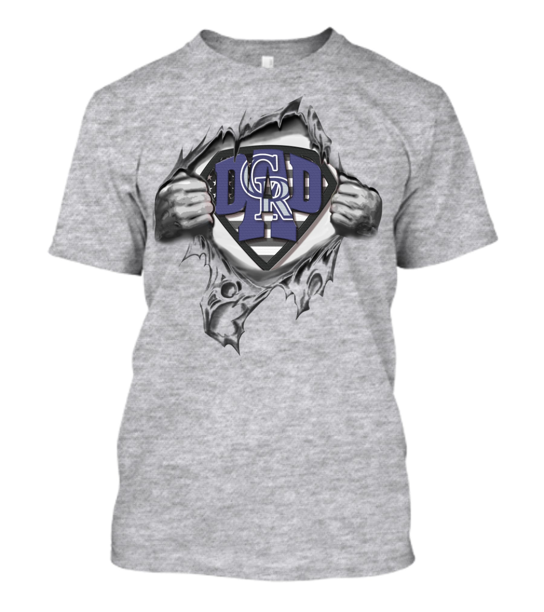 SUPERDAD Colorado Rockies CR Logo Emblem T-Shirt