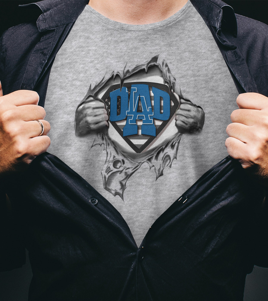 Los Angeles Dodgers Superdad Superman T-Shirt