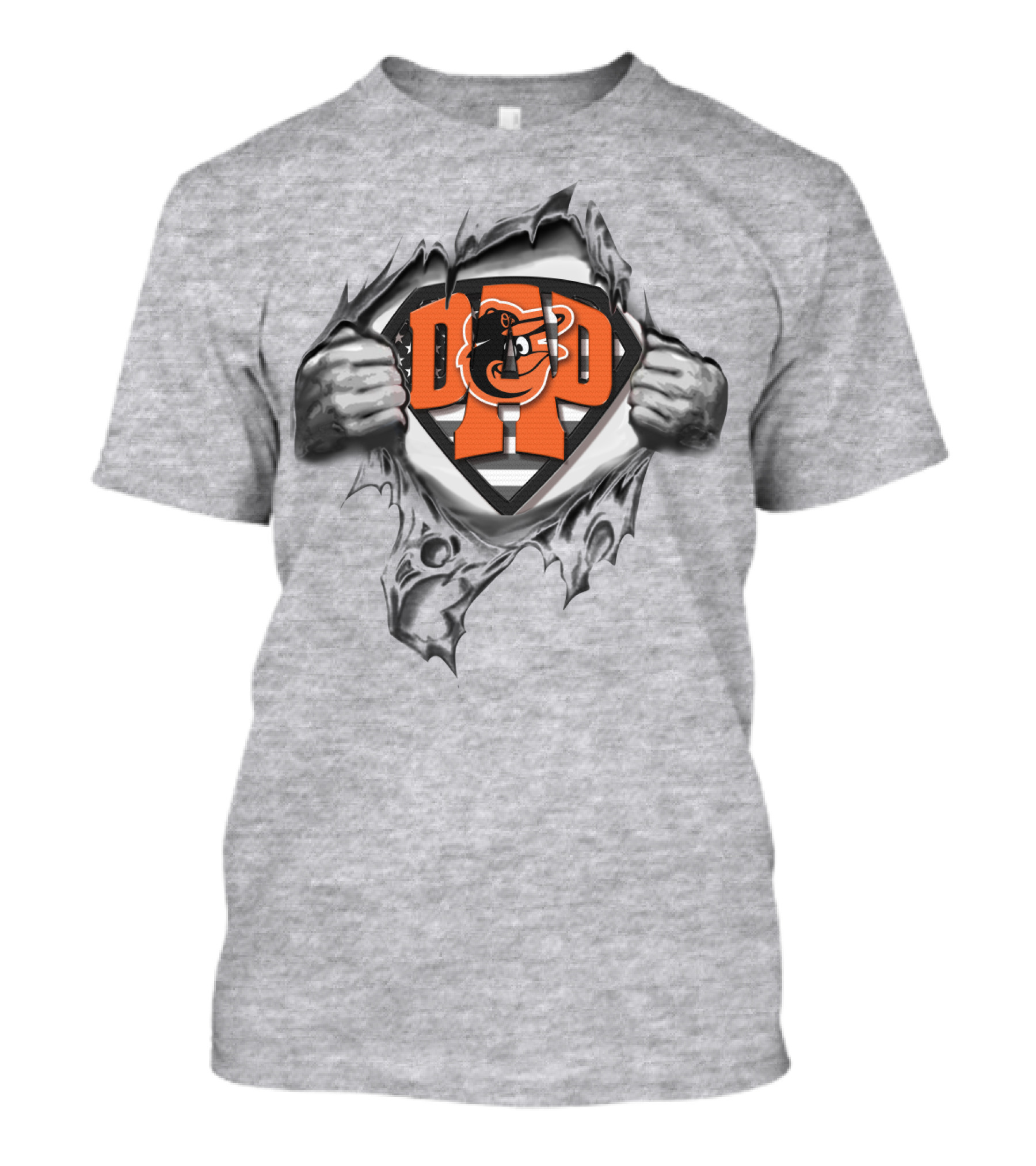 SUPERDAD Orioles Superman Logo With Baltimore Orioles Emblem T-Shirt