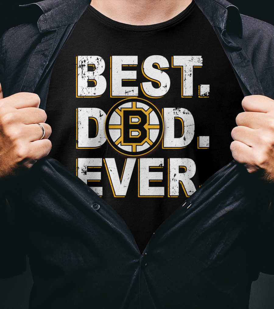 Best Dad Ever Boston Bruins Father's Day T-Shirt