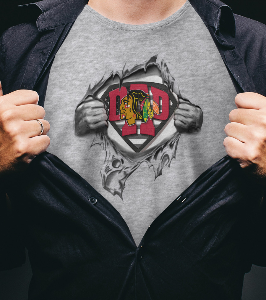 Chicago Blackhawks Superdad Hero T-Shirt