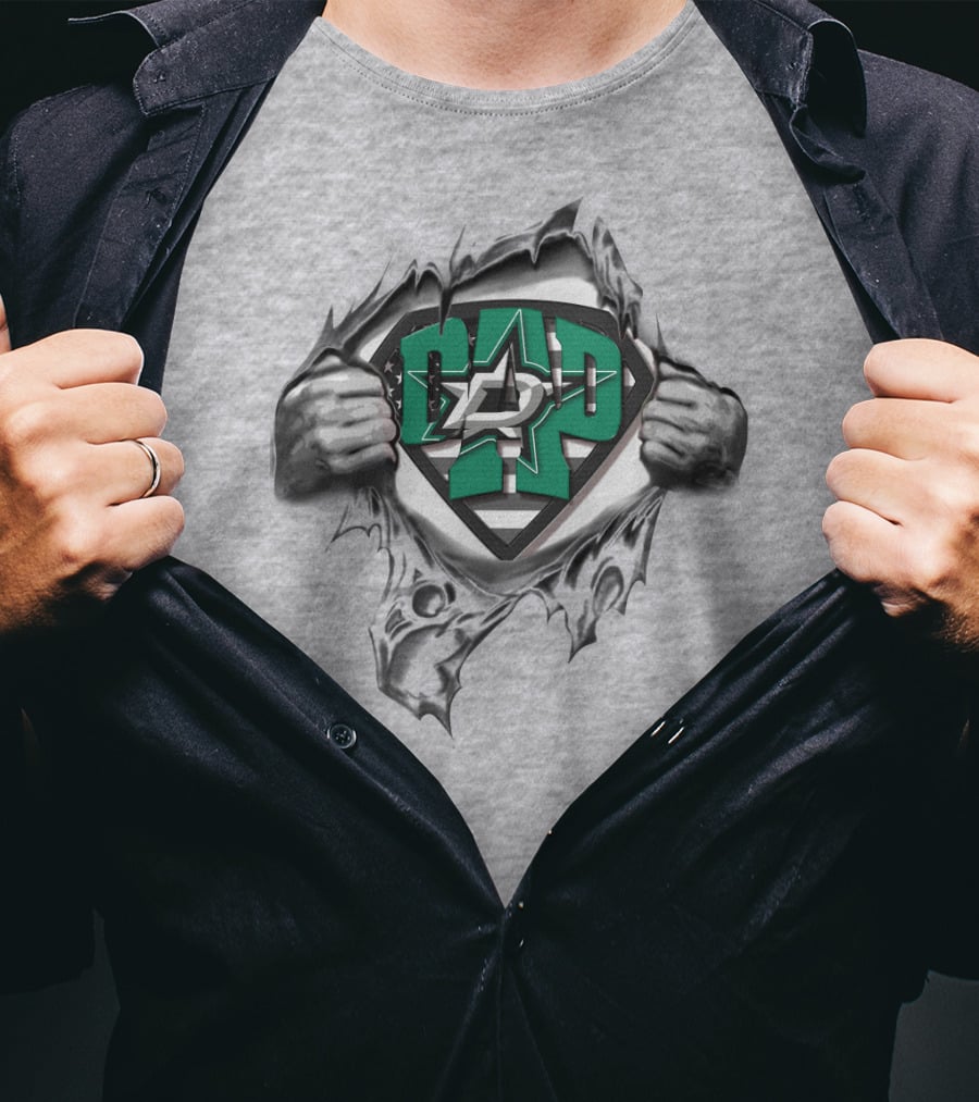 Dallas Stars Superdad Hero Iconic T-Shirt