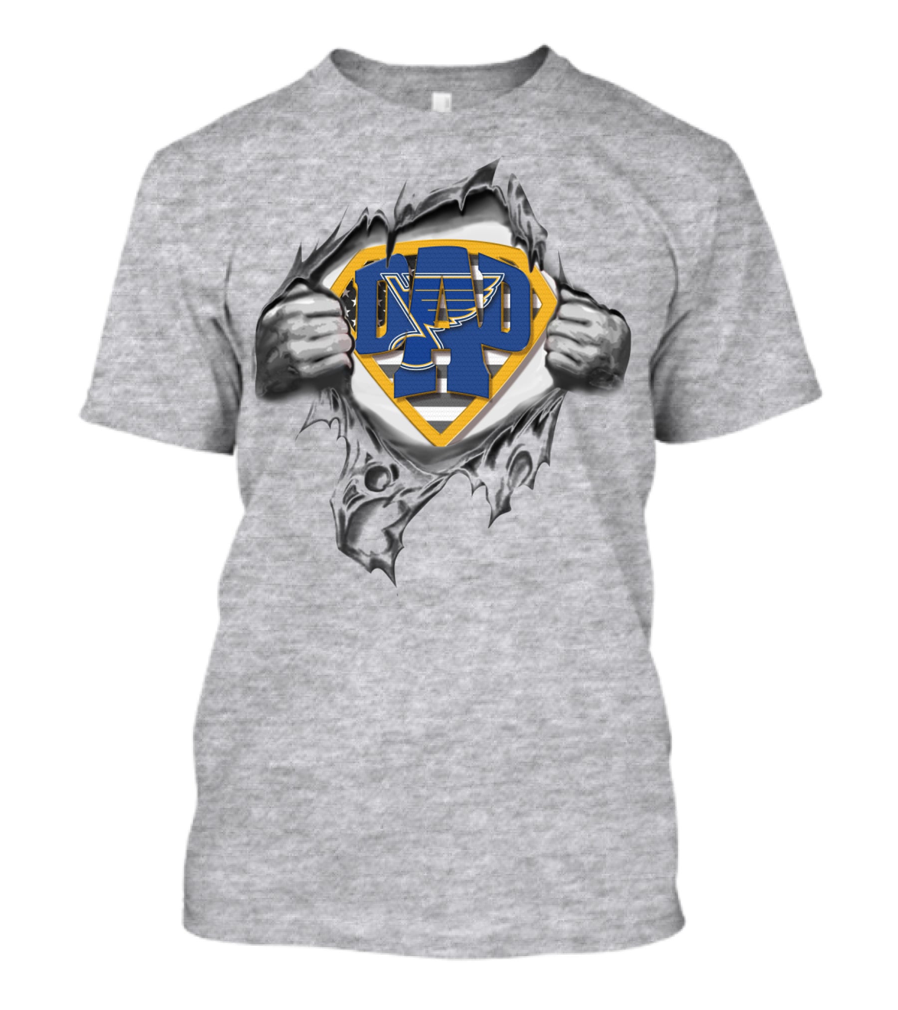 SUPERDAD St. Louis Blues Hockey Logo Hero T-Shirt