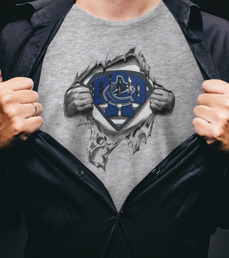 SUPERDAD Vancouver Canucks Logo Superman T-Shirt
