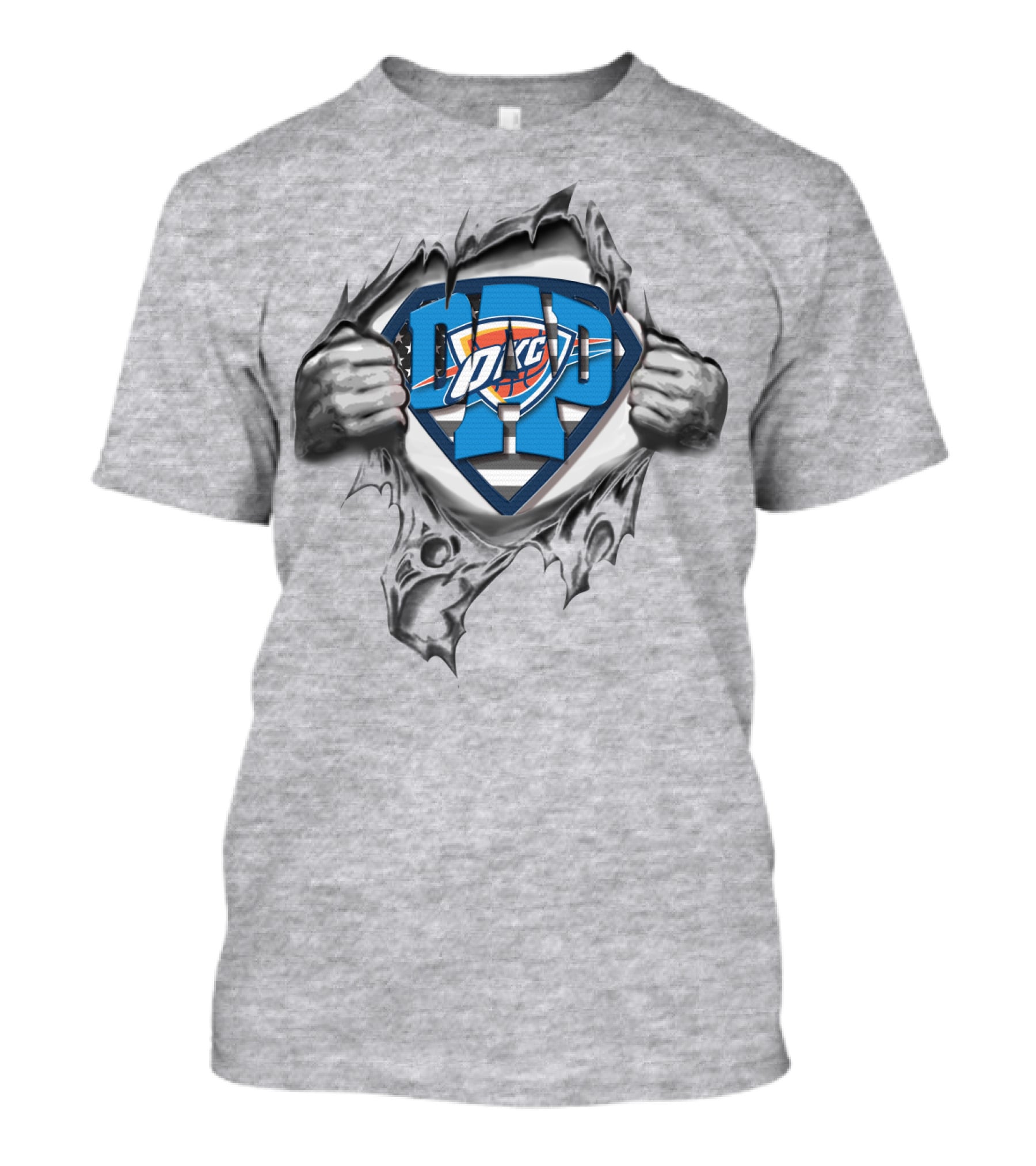 SUPERDAD OKC Thunder Logo Hero Burst T-Shirt