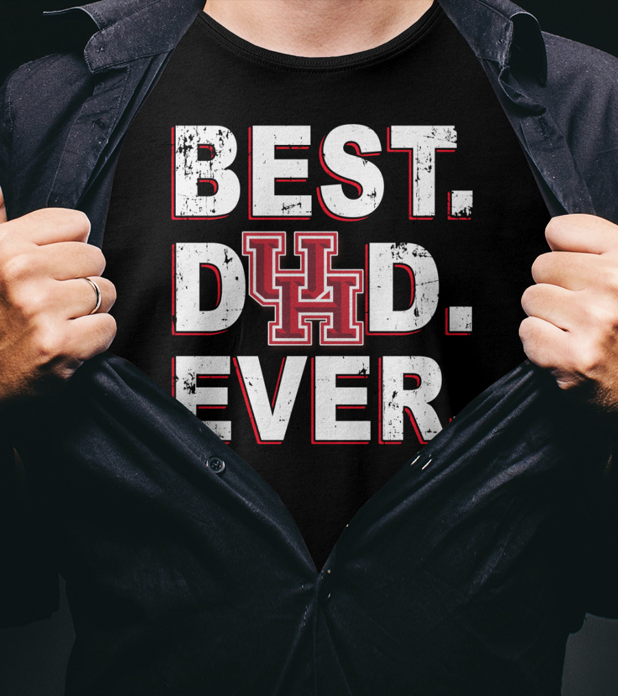 Best Dad Ever Uh Houston Cougars T-Shirt
