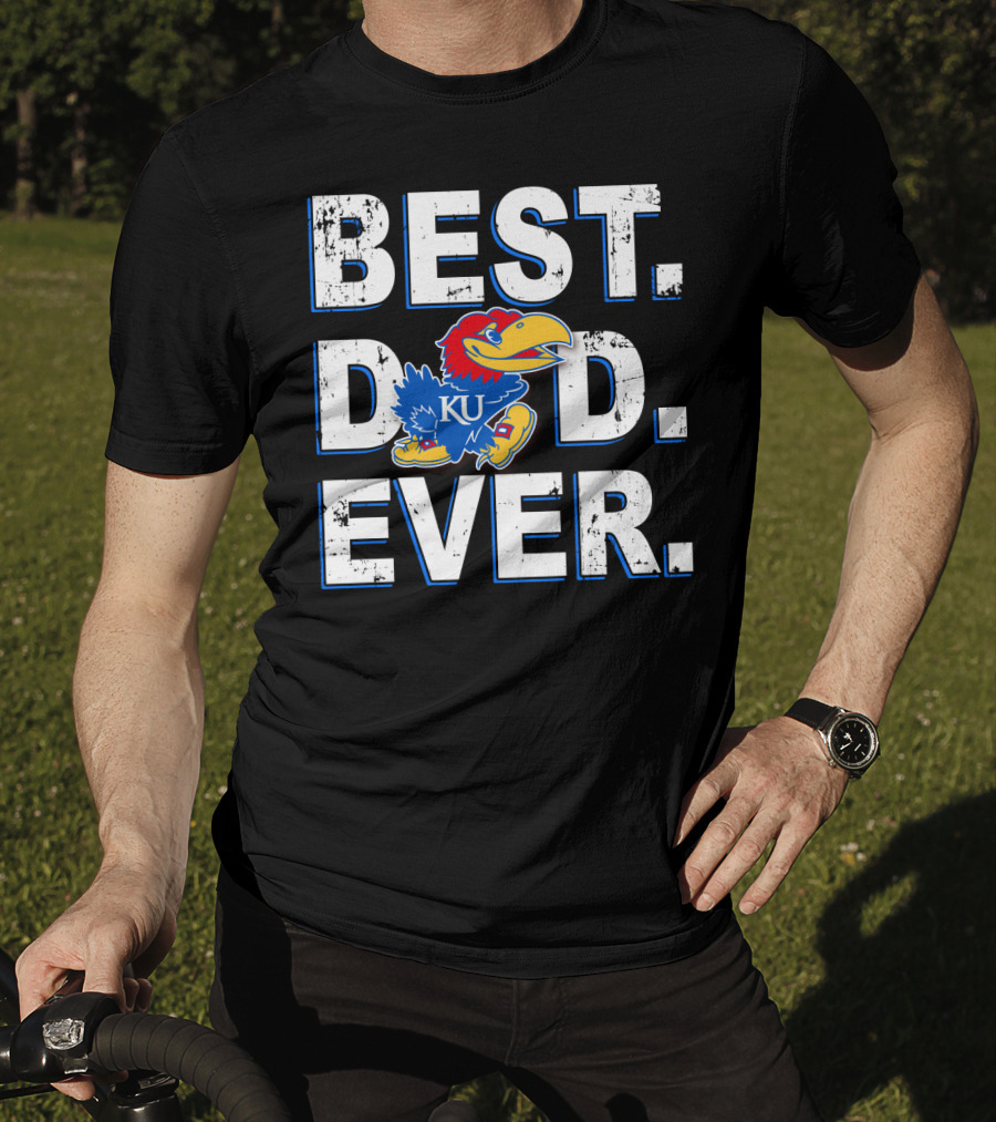 Best Dad Ever Ku Kansas Jayhawks T-Shirt