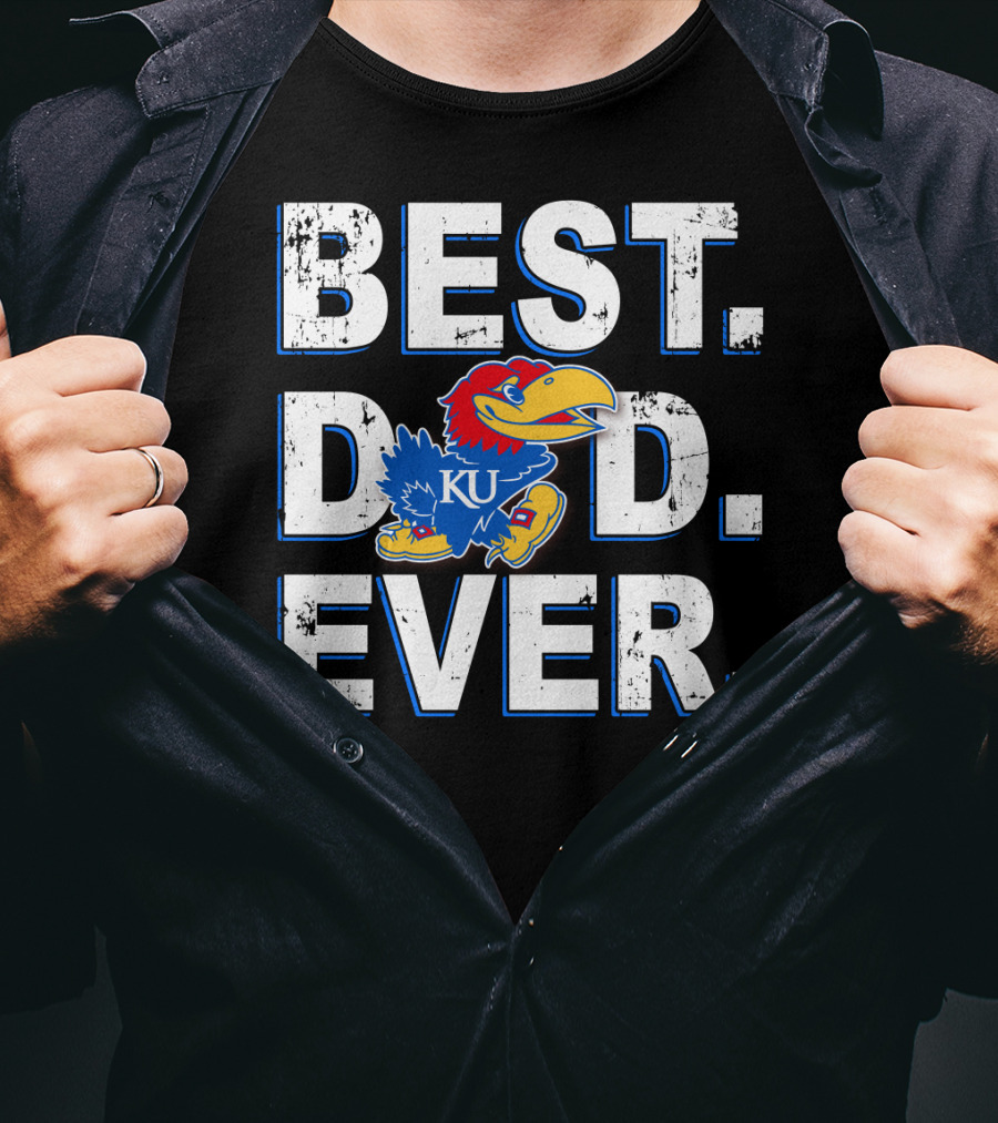 Best Dad Ever Ku Kansas Jayhawks T-Shirt