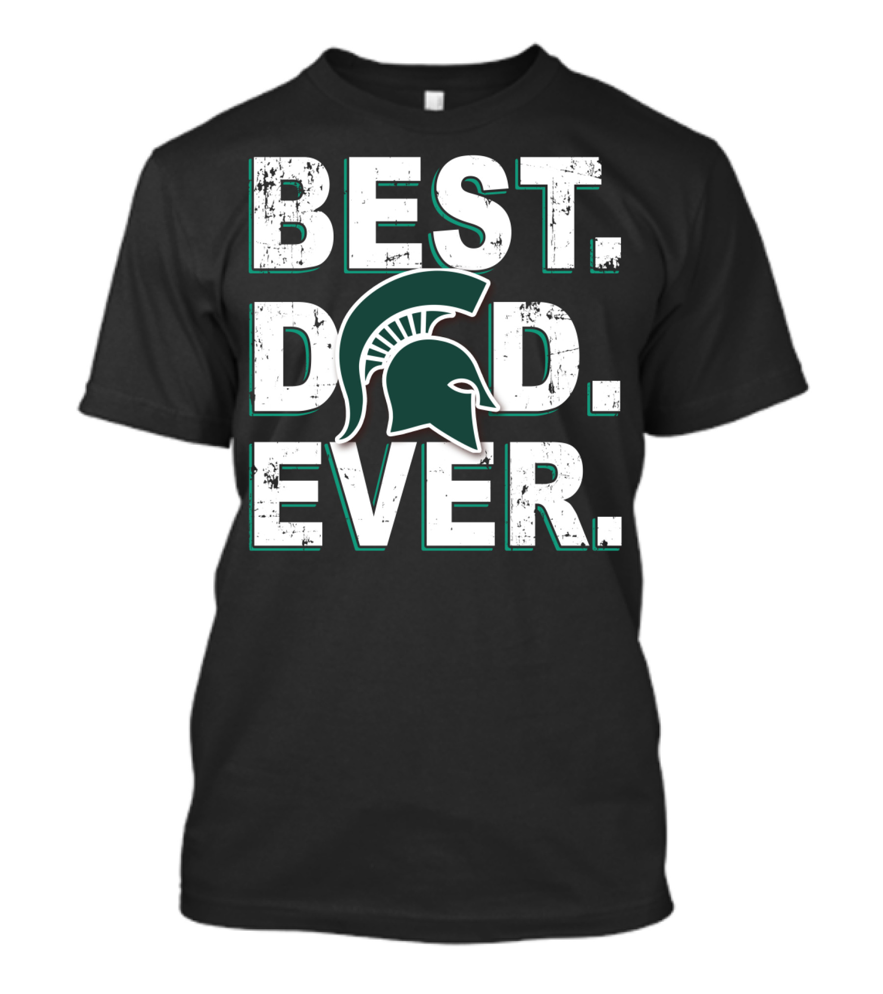 Best Dad Ever Michigan State Spartans Sparty Helmet T-Shirt