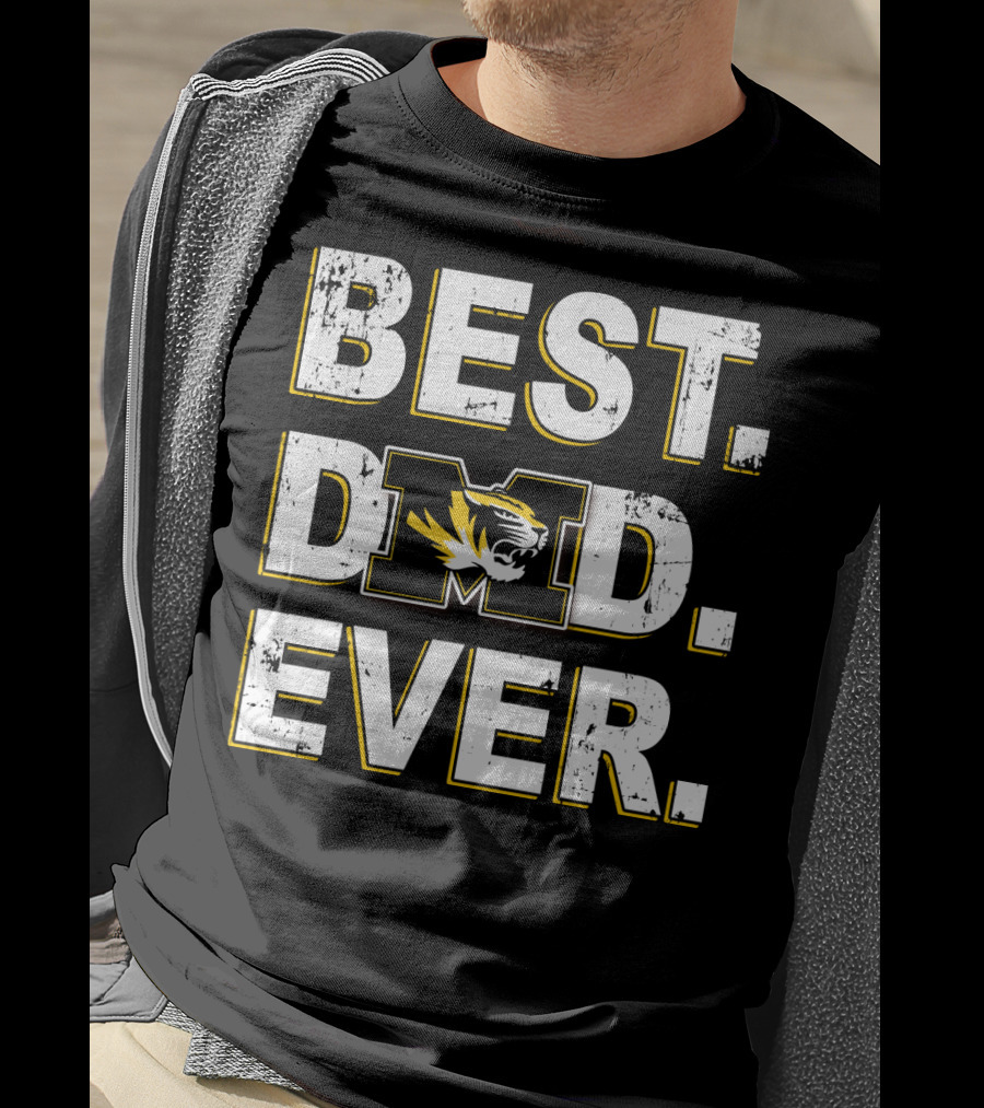 Best Dad Ever Missouri Tigers T-Shirt