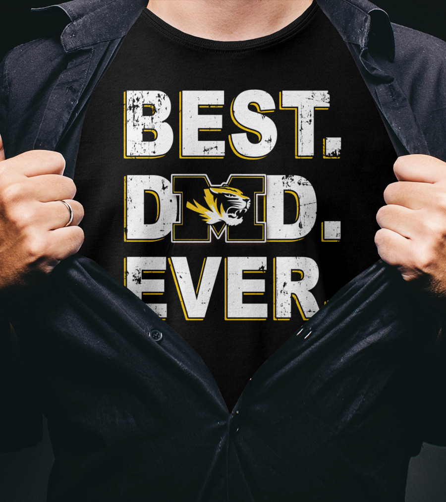Best Dad Ever Missouri Tigers T-Shirt