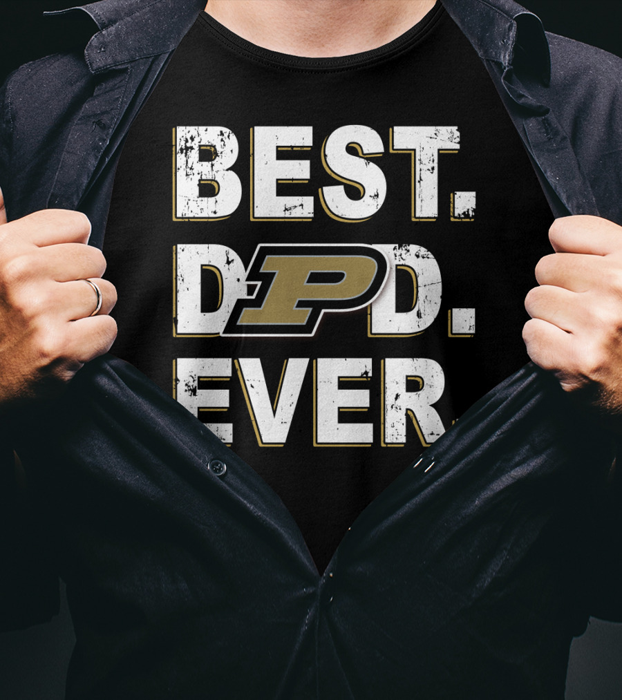 Best Dad Ever Purdue Boilermakers Logo P Education T-Shirt