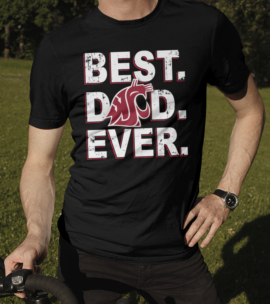 Best Dad Ever Washington State Cougars T-Shirt