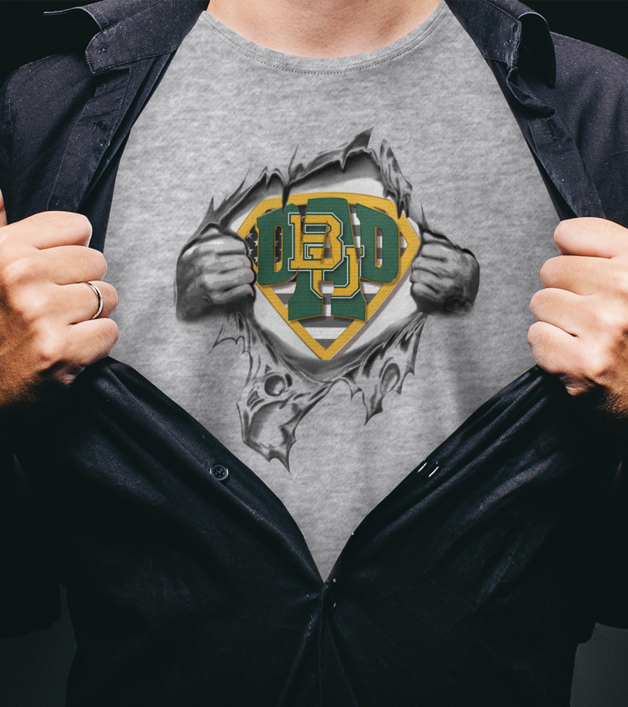 Baylor Bears Superdad Superhero T-Shirt