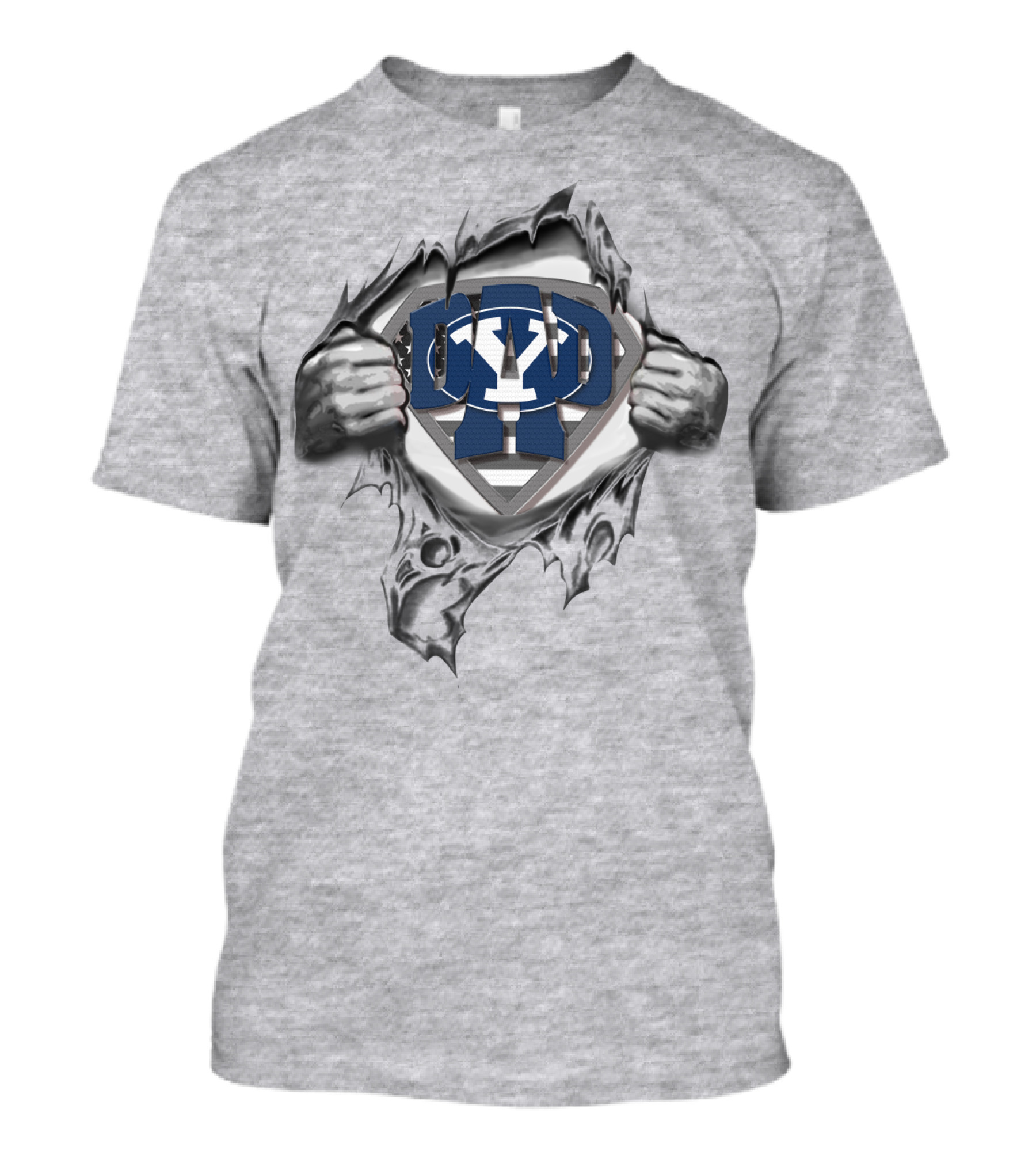Superdad Byu Cougars Logo Superman T-Shirt