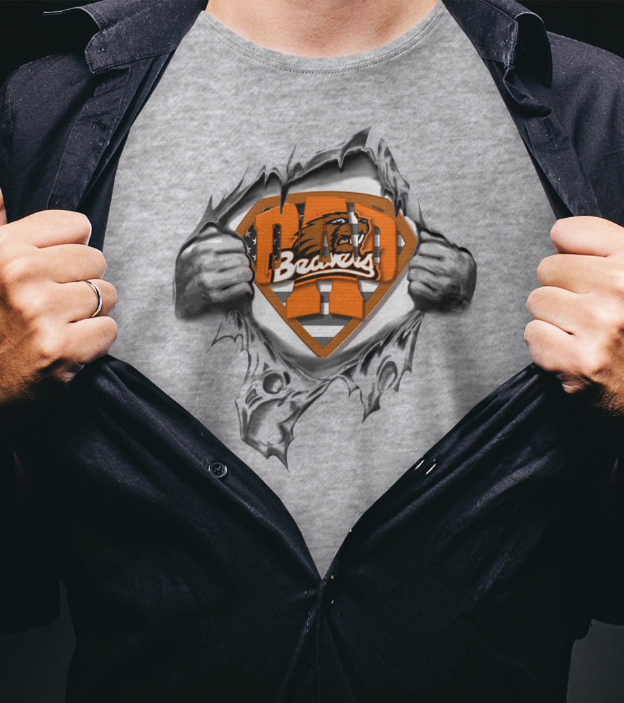 Superdad Beavers Logo Oregon State Beavers T-Shirt
