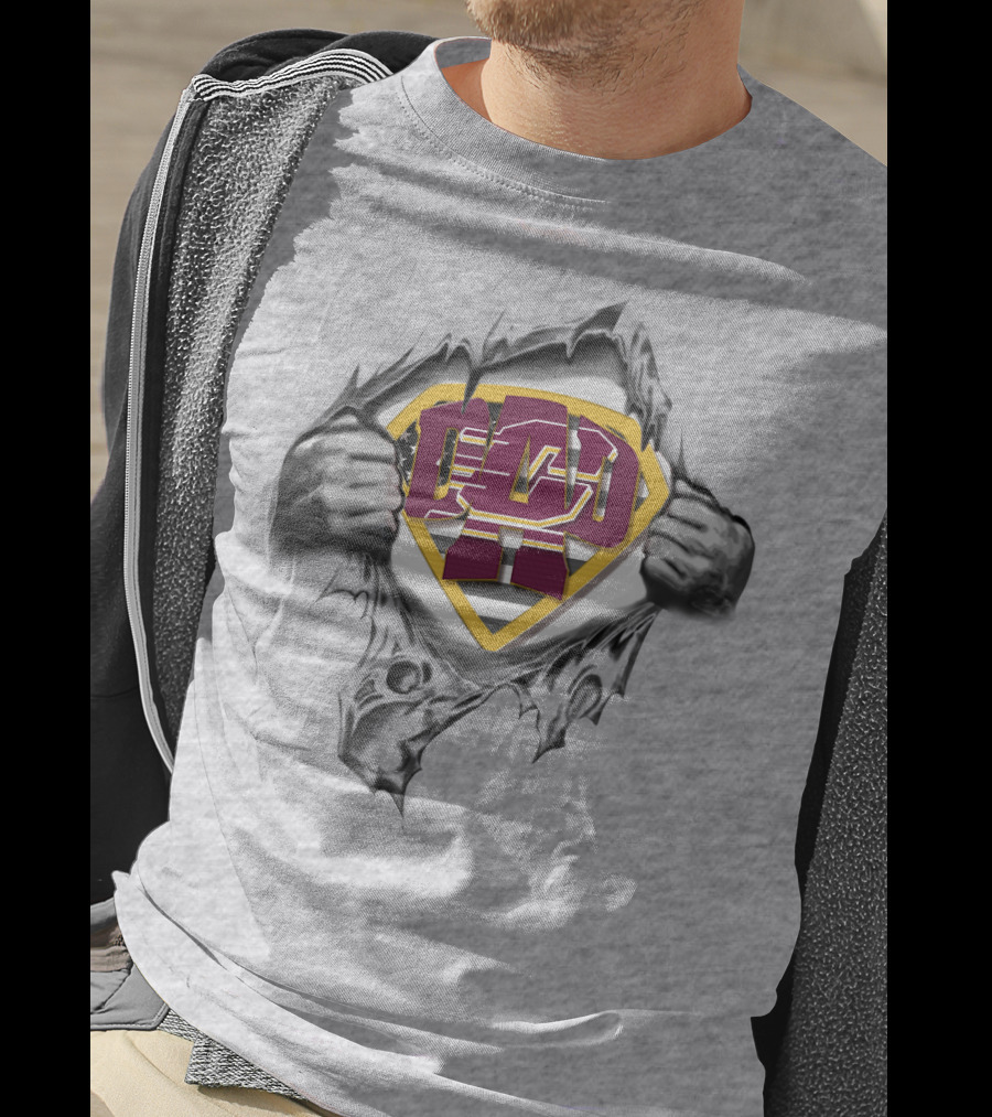 Superdad Central Michigan Chippewas Chest Badge T-Shirt