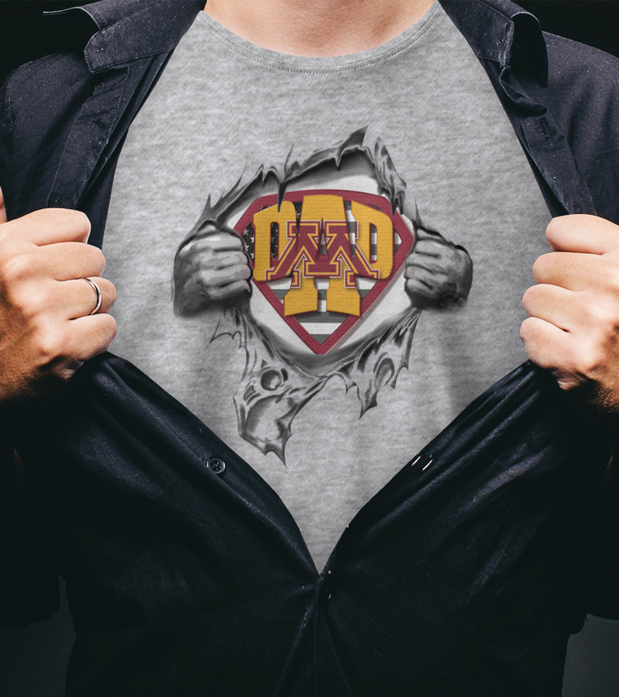 Superdad Minnesota Golden Gophers Logo Hero T-Shirt