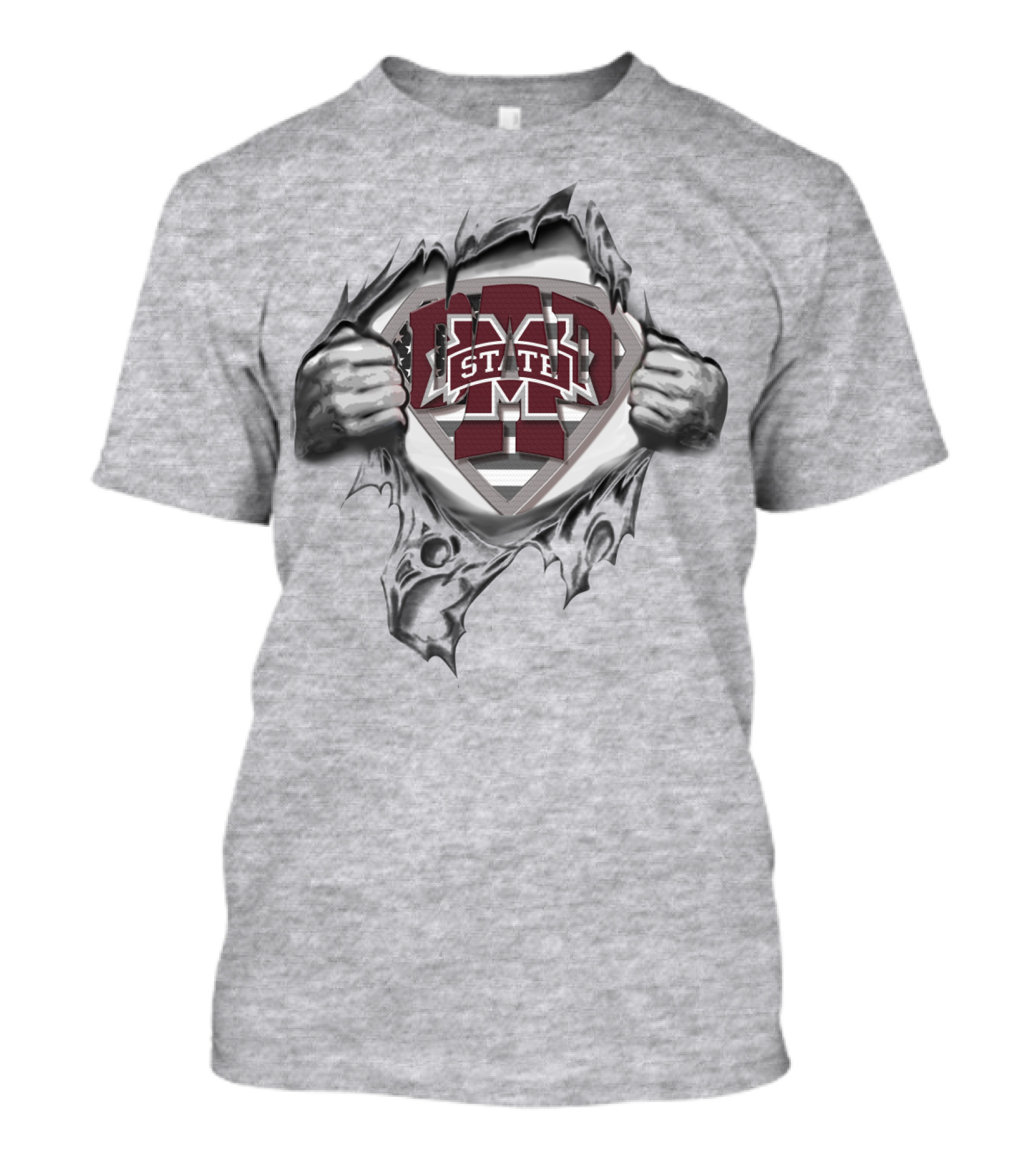 SUPERDAD Mississippi State Bulldogs Logo Superman T-Shirt