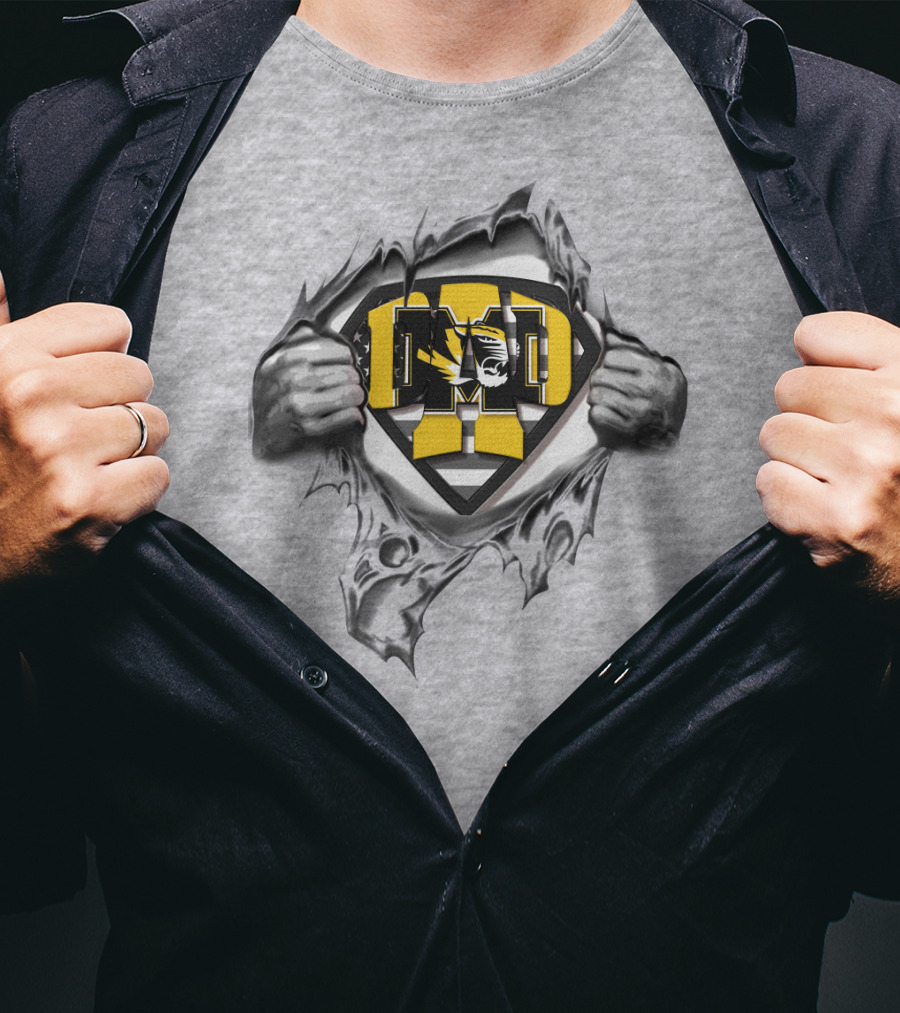 Superdad Mizzou Football Tigers T-Shirt