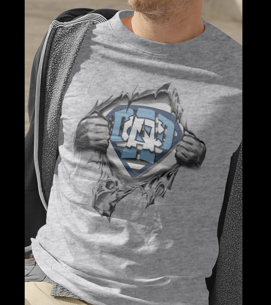 Superdad North Carolina Tar Heels Superman T-Shirt