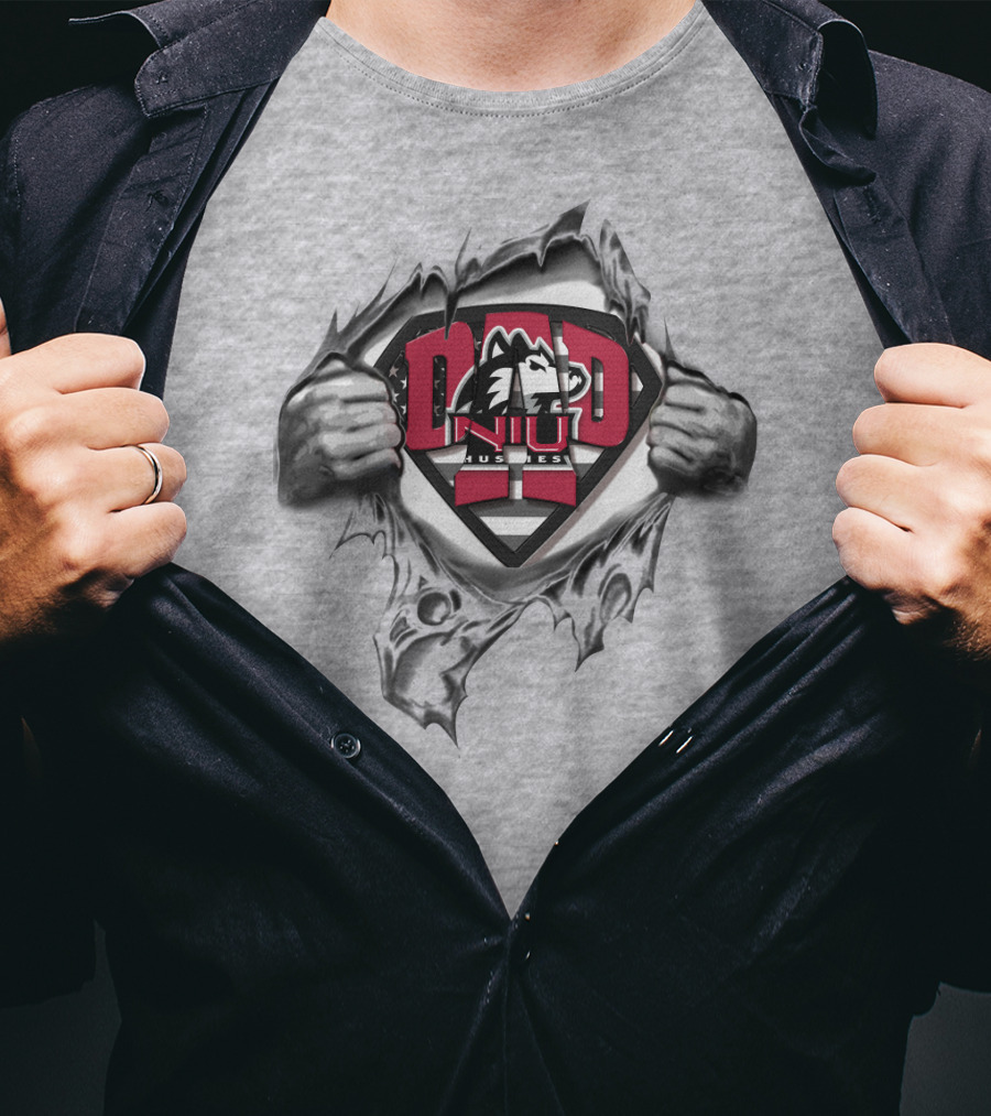 Superdad Niu Huskies Logo Design Northern Illinois University Loyalty T-Shirt