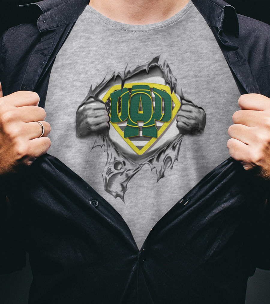 Superdad Oregon Ducks Logo Revealing Hands T-Shirt
