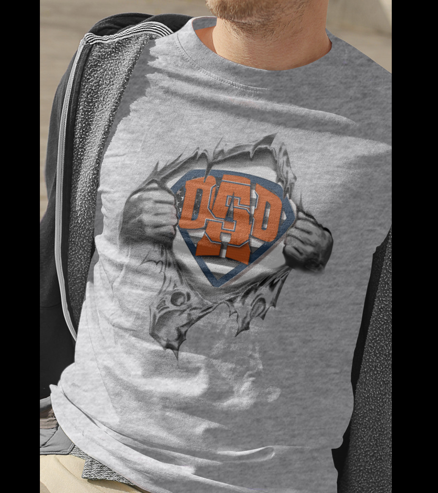 Superdad Dad Syracuse Orange S Logo Torn Chest T-Shirt