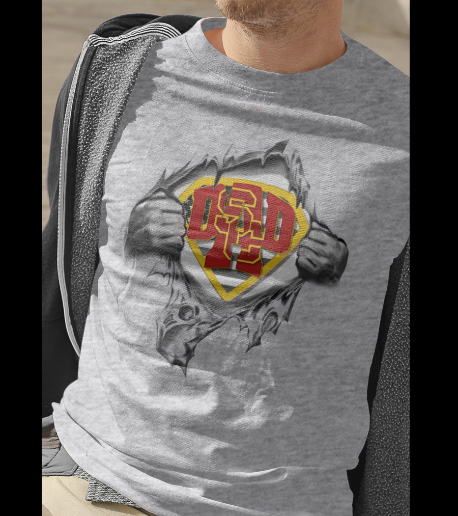 Superdad Usc Trojans Ripped Image T-Shirt
