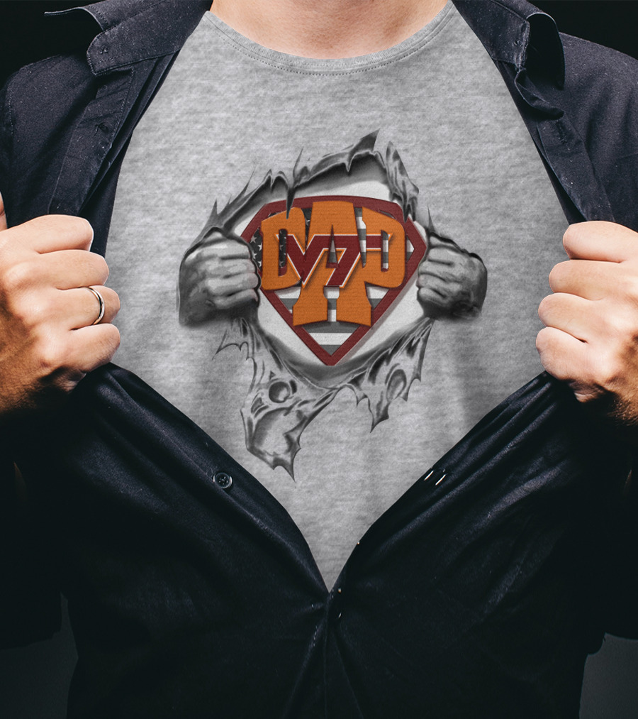 Superdad VT Logo Virginia Tech Hokies Hero T-Shirt