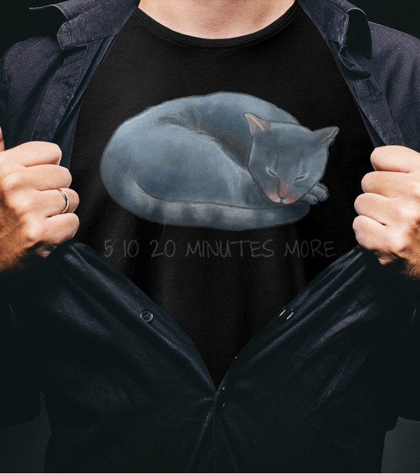 5 10 20 Minutes More Sleepy Cat Lazy Animals T-Shirt