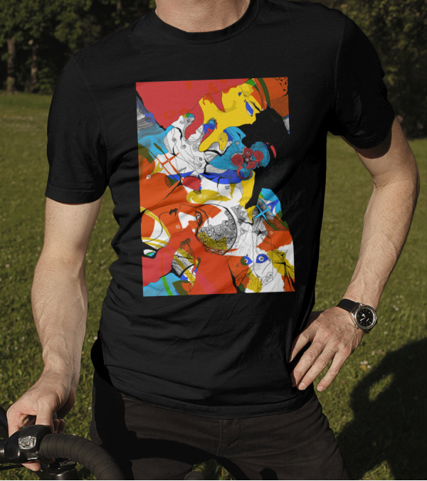 Random Thoughts Vibrant Abstract Art With Colorful Intricate T-Shirt